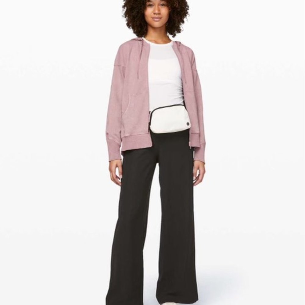 LULULEMON Washed Vintage Mauve Zip Hoodie Size 10